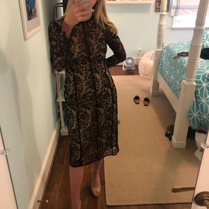 NWT Lela Rose black lace sexy dress